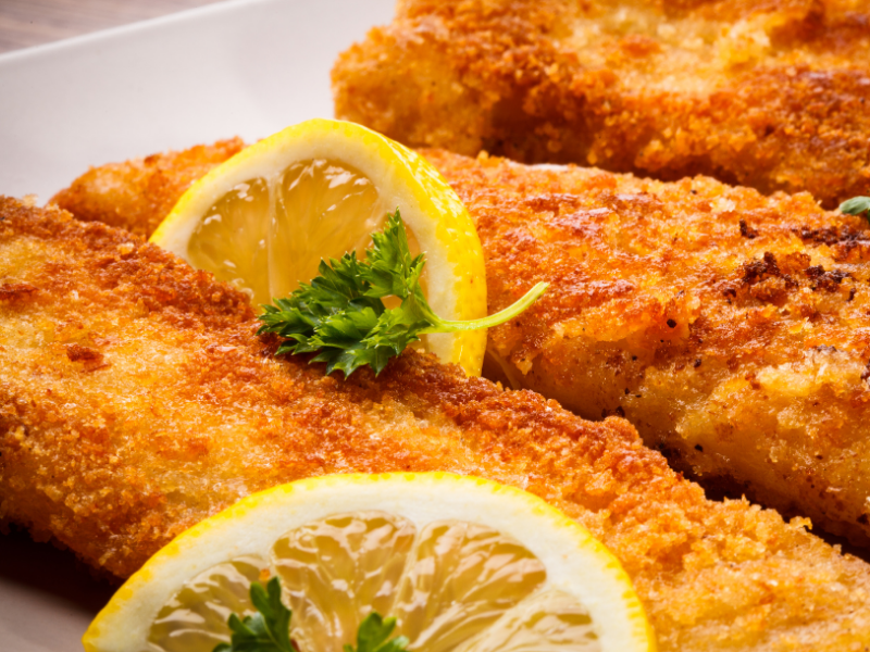 Air fryer white fish fillets with lemon