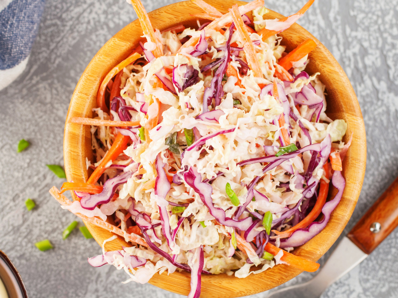 Coleslaw with cabbage