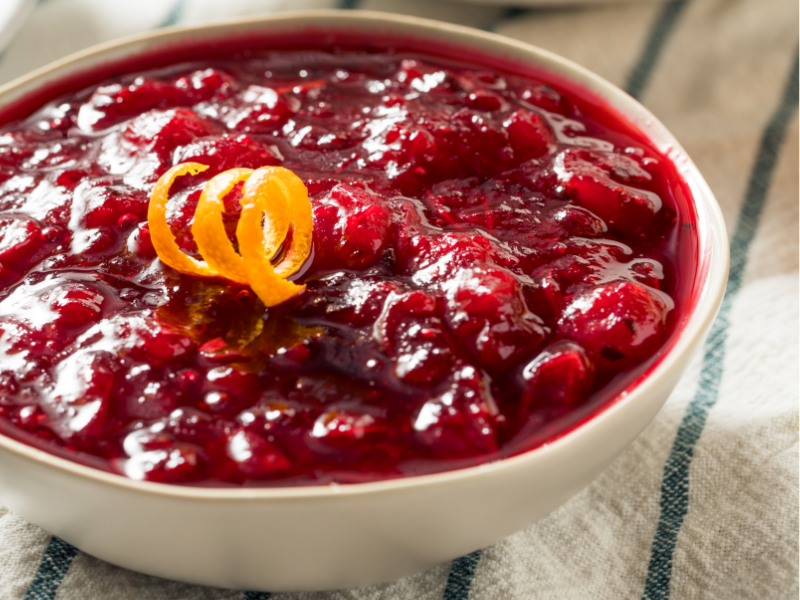 Cranberry sauce with berries