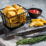Oven-roasted rosemary potato wedges