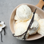 Homemade vanilla bean ice cream