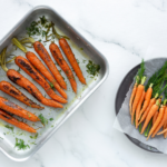 Honey roasted carrots with whole carrots