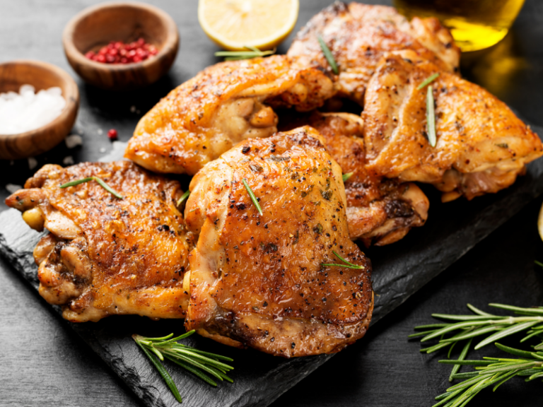 Grilling bone-in chicken thighs