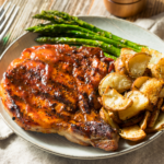 Juicy oven-baked bone-in pork chops