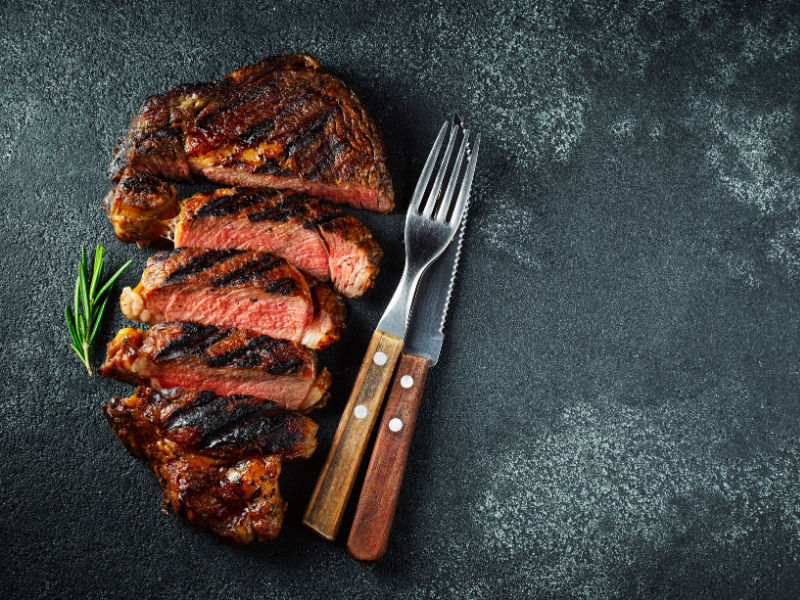 Grilled ribeye steak