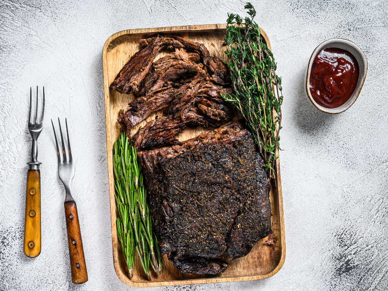 Tender smoked brisket