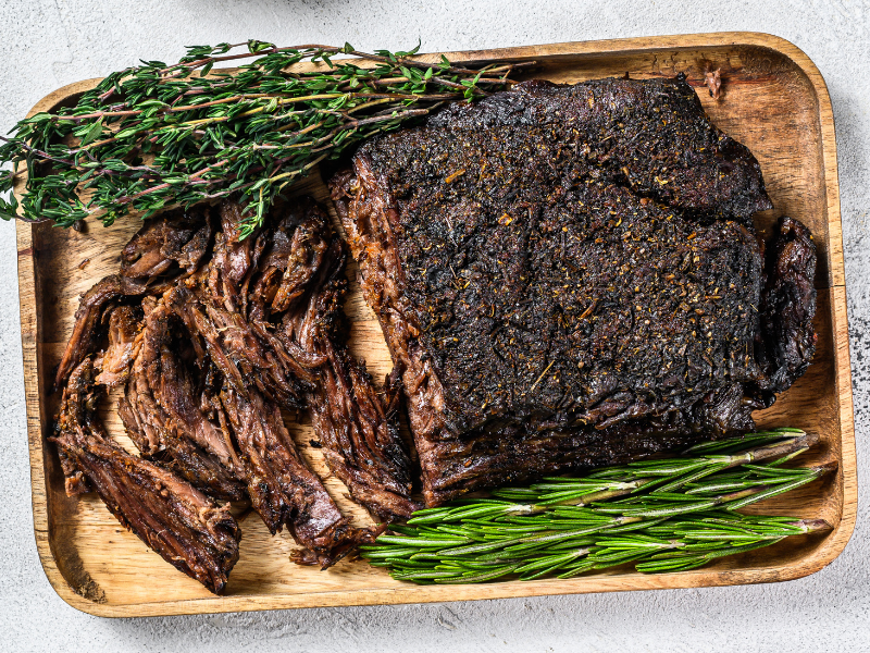 Tender smoked beef brisket