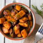 Oven-roasted sweet potatoes