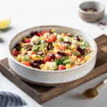 Quinoa kidney bean salad with corn and avocado