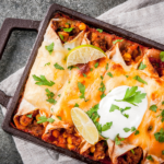 Spicy beef enchiladas with homemade sauce